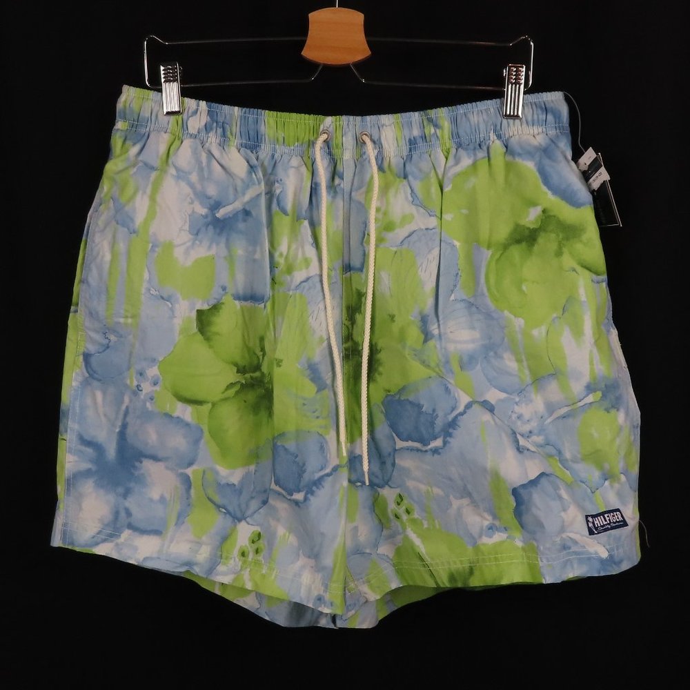 Tommy Hilfiger Tommy Trunks Green and Blue Swim Trunks